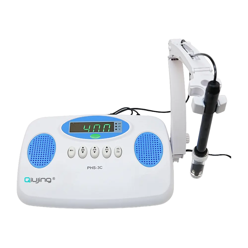 Qiujing IP54 방진 무선 Bluetooth 전송 4 표준 준수 Splashproof Benchtop PH 측정기 PHS-3C