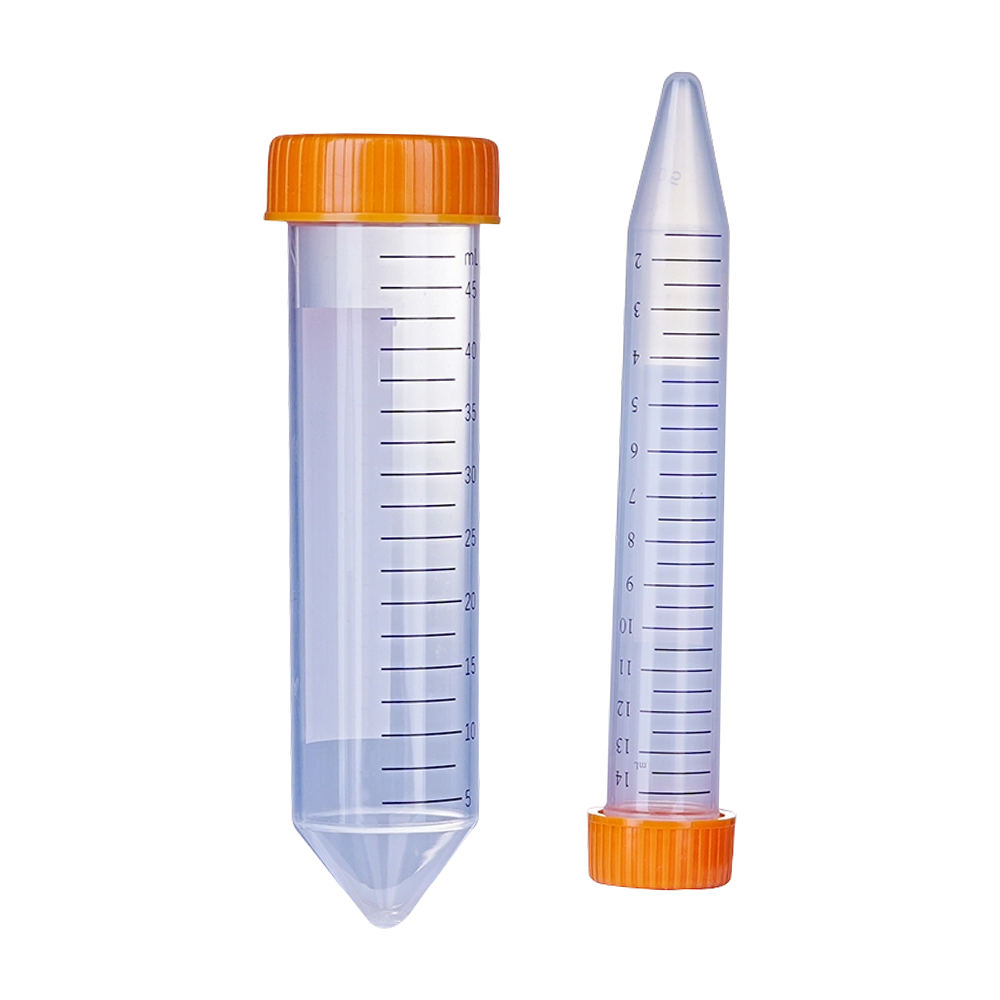 Qiujing 부드러운 내벽 생물학적 샘플 수집 USP-6 PP 소재 높은 투명도 원심 분리기 튜브